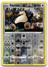 Snorlax 140/202 SWSH Spada e Scudo Set Base Reverse Holo Carta Pokemon Rara - NM