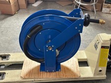COXREELS Spring Return Hose Reel w/ 35ft, 1" Dia Hose, 300PSI - Blue