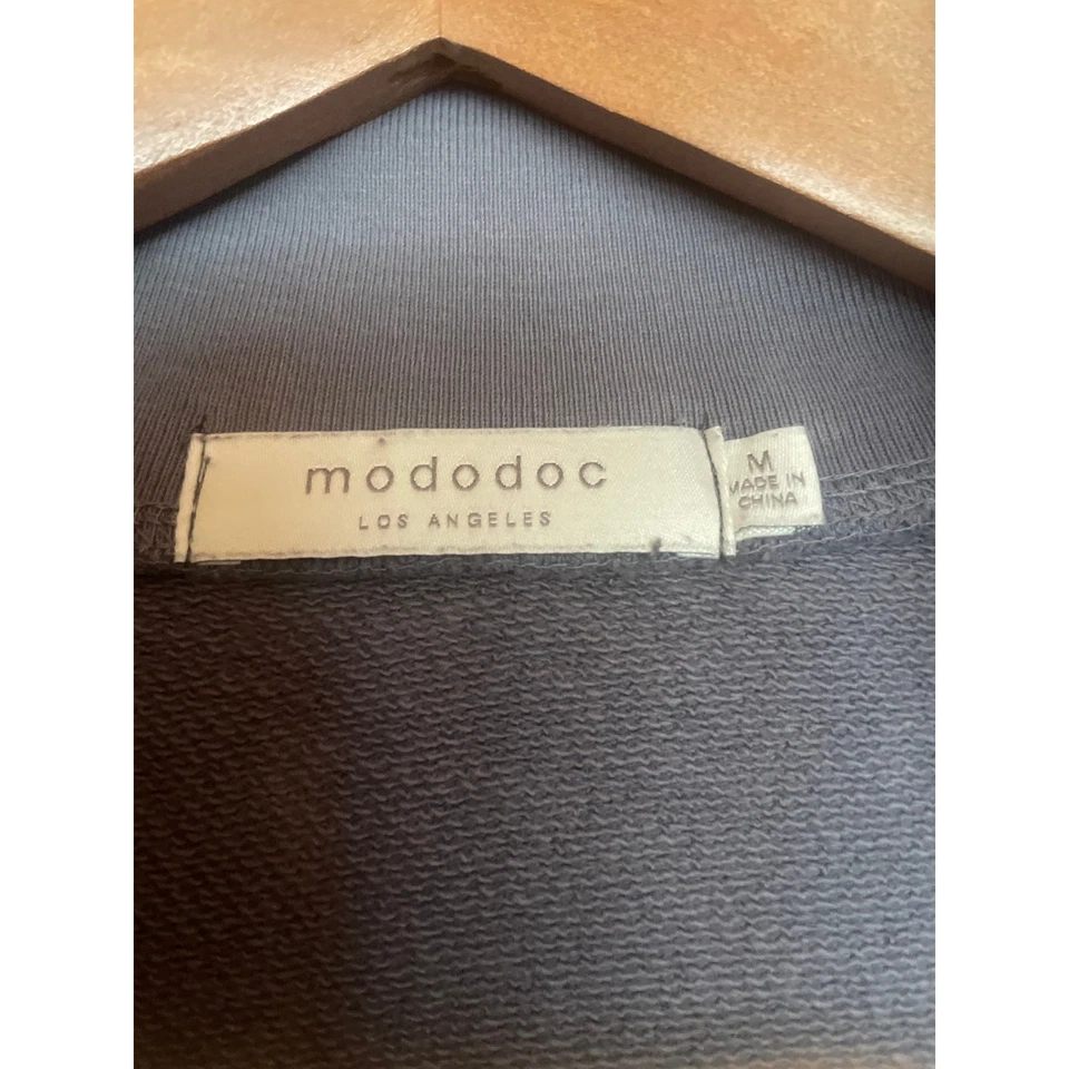 MODODOC 1/2 Zip Sweatshirt GORGEOUS COLOR Size Medium M French Terry MINIMALIST - Image 4 of 4
