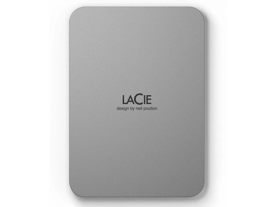 LaCie STLP2000400 2 TB Portable Hard Drive External Moon Silver USB 3.1 Type C - Image 2 of 4