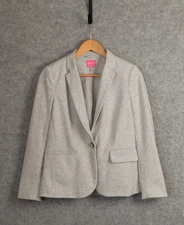 Joules Mollie Blazer Jacket Grey Marl Size UK 10