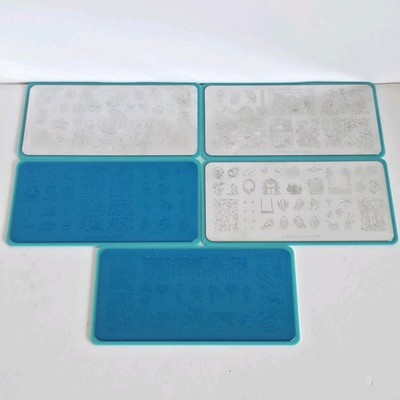 (5) Maniology M312, M313, M314, M315, M316 Nail Stamp Plates Lot Of 5 SEE PICS