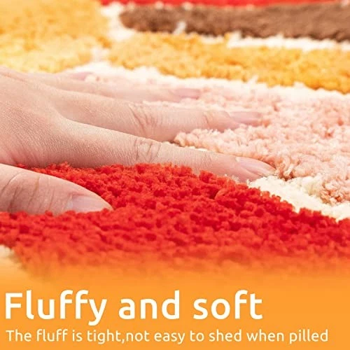 Alfombras de baño boho alfombra de baño medio círculo linda alfombra de baño bohemia para gran sol Foto 4 de 4