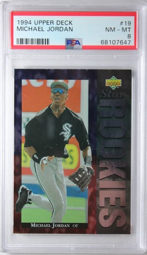 1994 Upper Deck Michael Jordan Baseball Card #19 PSA 8