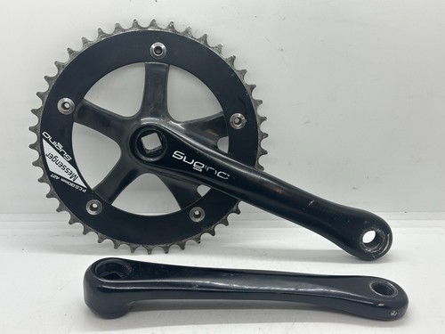 Sugino RD2 Road Single Speed Crankset Messenger 42T 130 Square Taper 175 Black - Picture 1 of 2