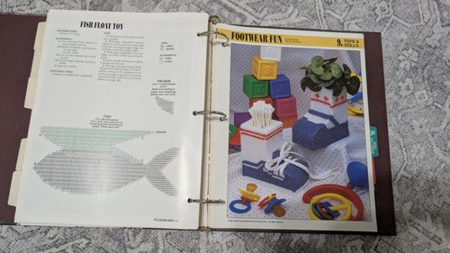 Annie's Attic International Plastic Canvas Club Binder With Over 150 Patterns - Picture 10 of 13