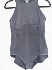New Balance  NB Bandier Paneled Back Zip Bodysuit Activewear Pilates Yoga Sz M