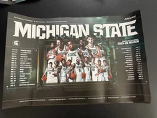 2025-26 Michigan State Spartans Mens Basketball schedule poster MSU Coen Carr