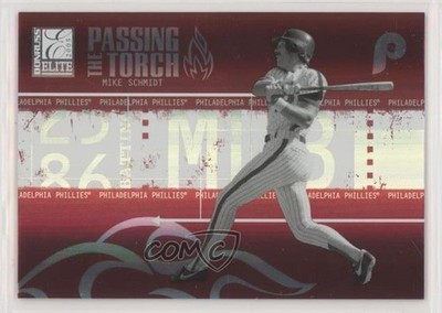 2005 Donruss Elite Passing the Torch Red 394/500 Mike Schmidt #PT-23 HOF 0a2