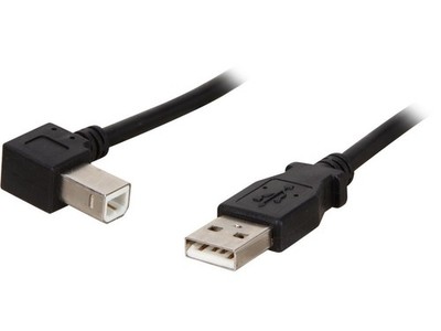 StarTech.com USBAB3ML 10 ft. Black USB 2.0 A to Left Angle B Cable - M/M