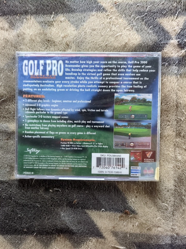 Golf Pro 2000 Down Under (Windows PC, 1997) Softkey NOS Sealed New - Image 3 of 4