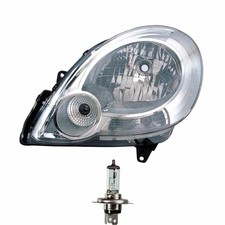 Scheinwerfer links H4 chrom für Renault Kangoo/Grand KW0/1_ FW0/1_ inkl. Lampen