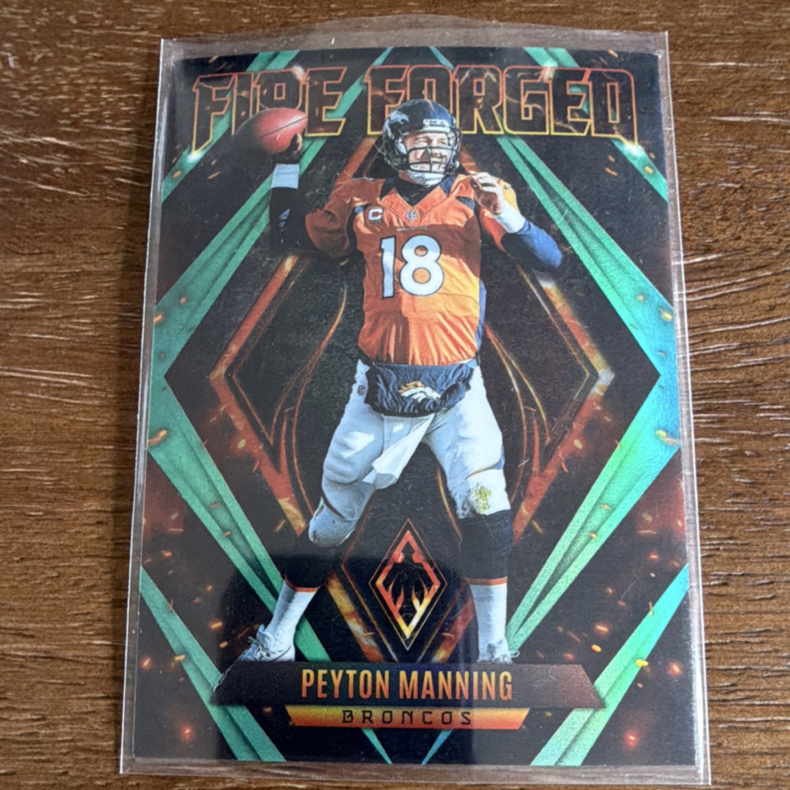 2022 Panini Phoenix Fire Forged Peyton Manning Teal #FF-9 Broncos /150