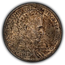 1918 50c Lincoln-Illinois Commemorative Silver Half Dollar - Luster- UNC - C1265