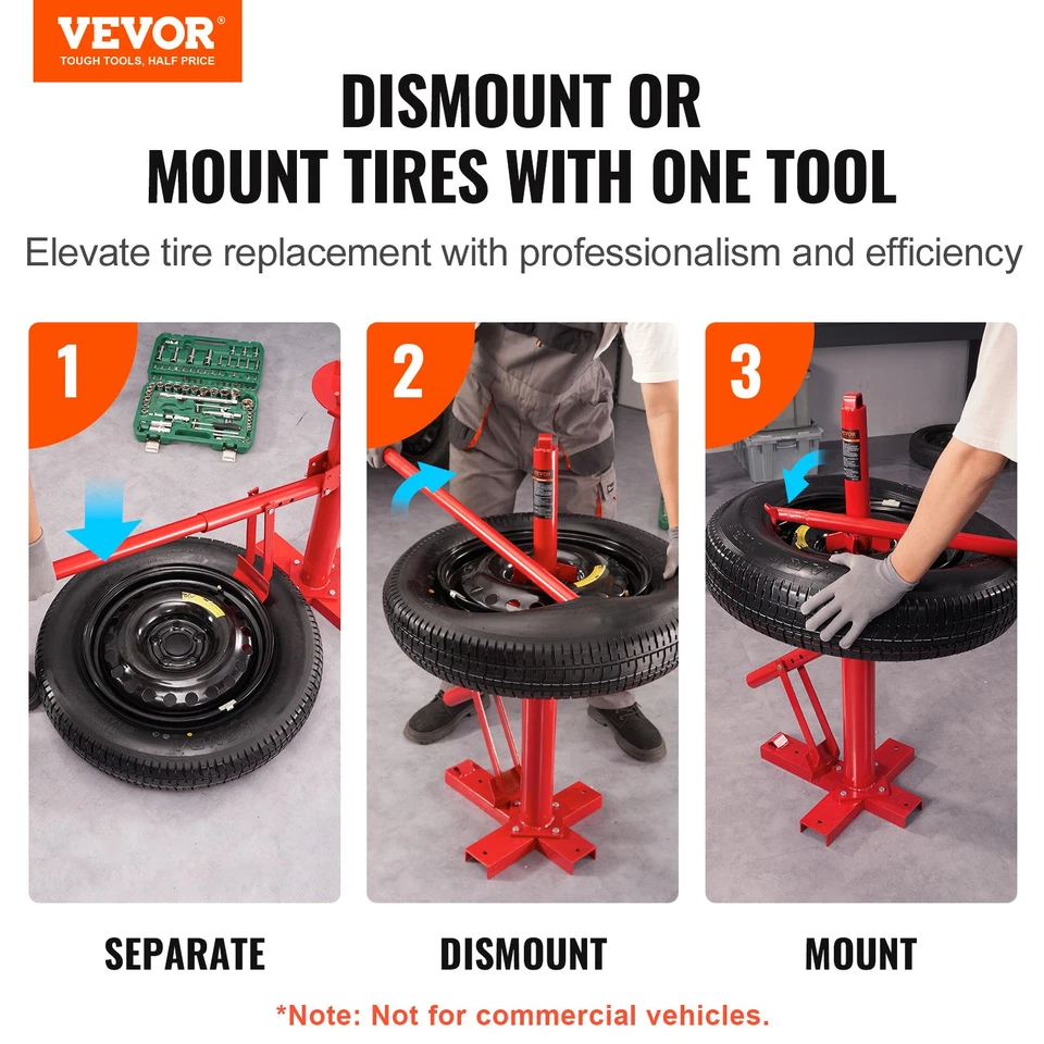 VEVOR Portable Manual Tire Changer Bead Breaker Tool for Car Truck Motorcycle Foto 2 de 4