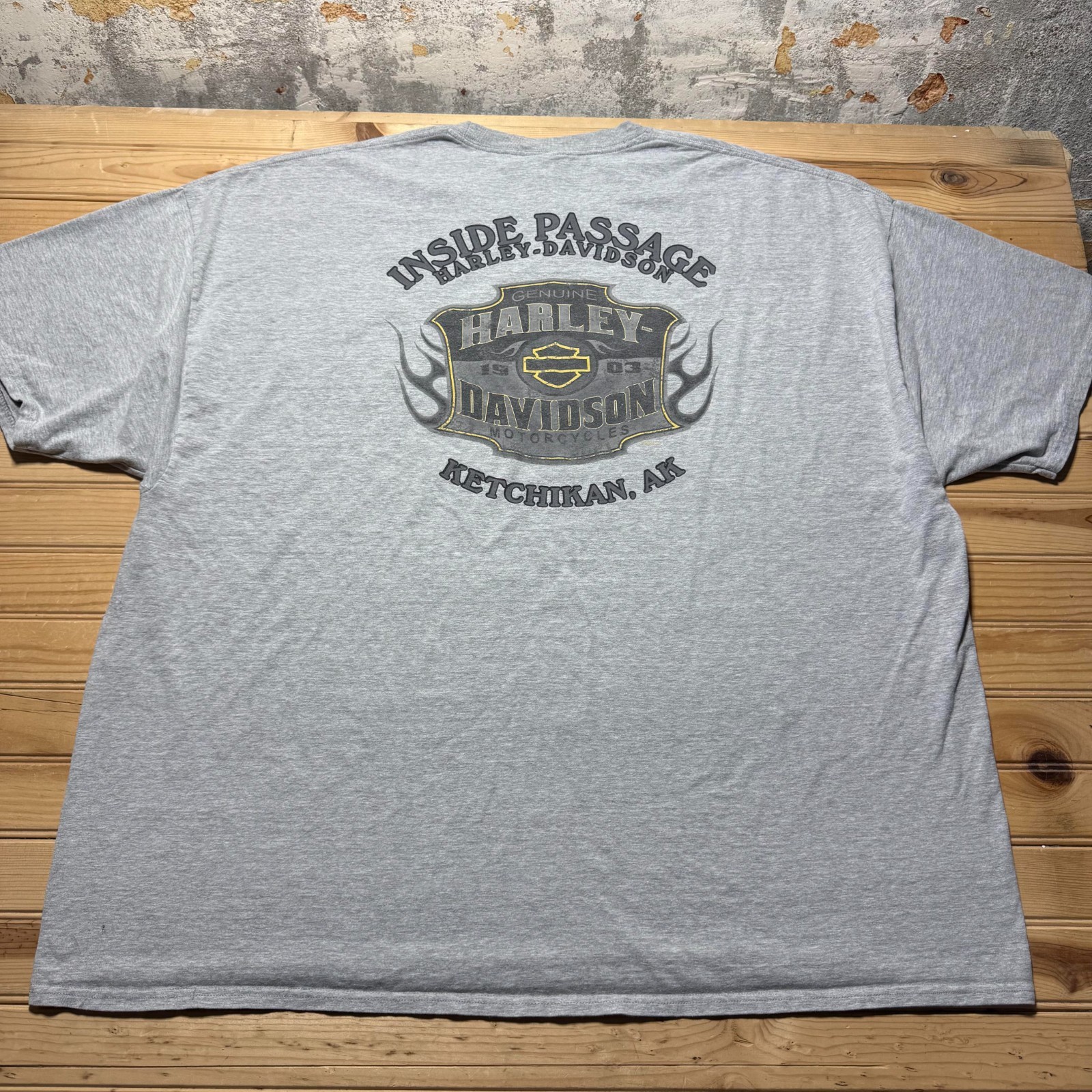 Harley-Davidson Inside Passage Ketchikan Alaska Biker Pocket T-Shirt Men's 5XL