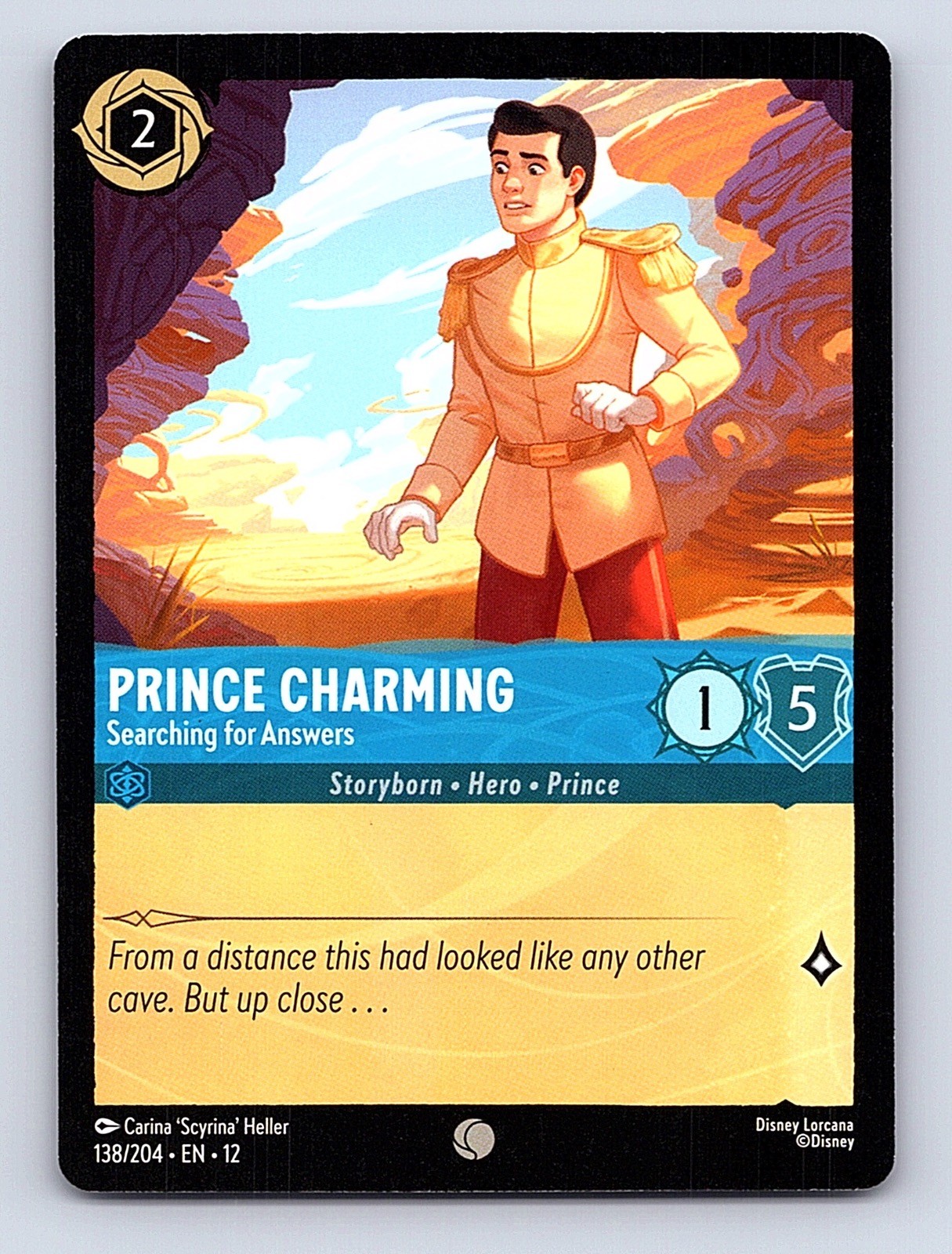 Prince Charming - Searching for Answers 138/204 Common Wilds Unknown Lorcana NM