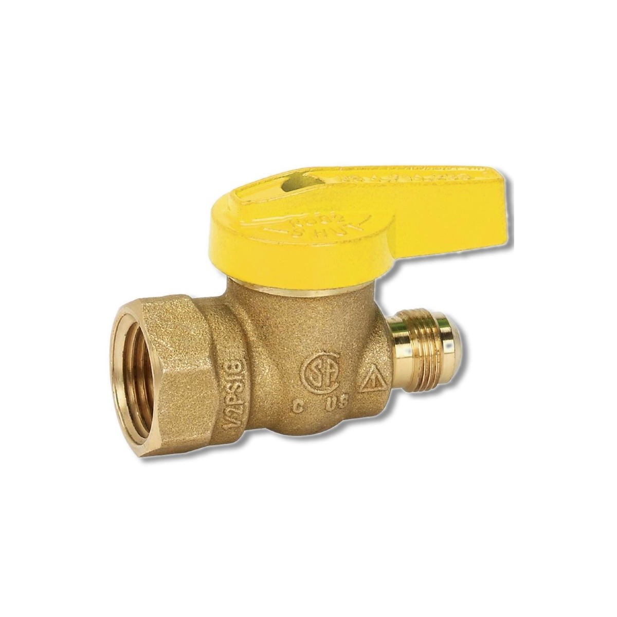 Homewerks 1/2 in Brass Flare x FIP Gas Ball Valve VGV1GAR3