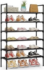 Black, 27.6" x 11.8" x 48.4", Easy- Assembly Storage Shelf with Side Handle