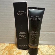 Mary Kay 099981 BRONZE W 130 TIMEWISE Matte 3D FOUNDATION 1oz NOS Box Wear