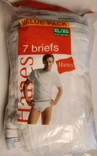 HANES 7 Pack Briefs White Size 40"-42" Style 2252P7 Nearly VTG Brand New 2007