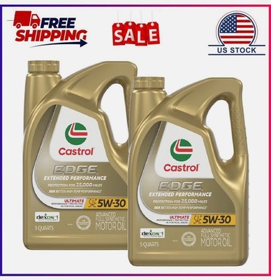 2 Pack, Castrol EDGE Extended Performance 5W-30 Advanced Full Synthetic Motor Oi