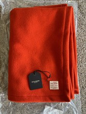 Filson Mackinaw 100 Wool Throw Blanket Flame Orange NEW Fast Ship
