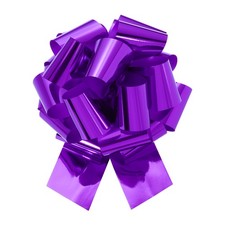 14 Inch Metallic Large Big Pull Bow Gift Wrapping Bows Ribbon Purple