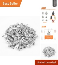 Pack of 50 6-32 Nickel-Plated Thumbscrews for Secure Computer Hardware Assembly