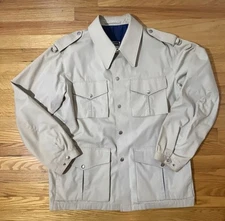 Vintage Mighty Mac Jacket Coat Size 46 Lightweight Full Button Out O’ Gloucester