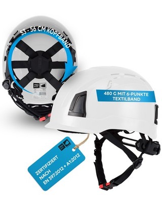 PRO FIT Arbeitsschutzhelm D!-Rock - Sicherheitshelm, belüfteter Bauhelm