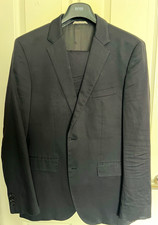 BOSS Hugo Boss Men’s Black 2 Piece Wool Twill Stretch Suit 40R 34W 32L
