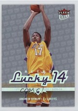 2006 Fleer Ultra Retro Lucky 14 Platinum Medallion 24/100 Andrew Bynum #180 1ql2