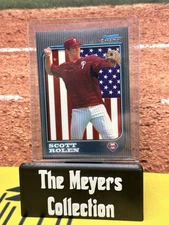 SCOTT ROLEN Philadelphia Phillies 1997 Bowman CHROME INTERNATIONAL Card  HOFER