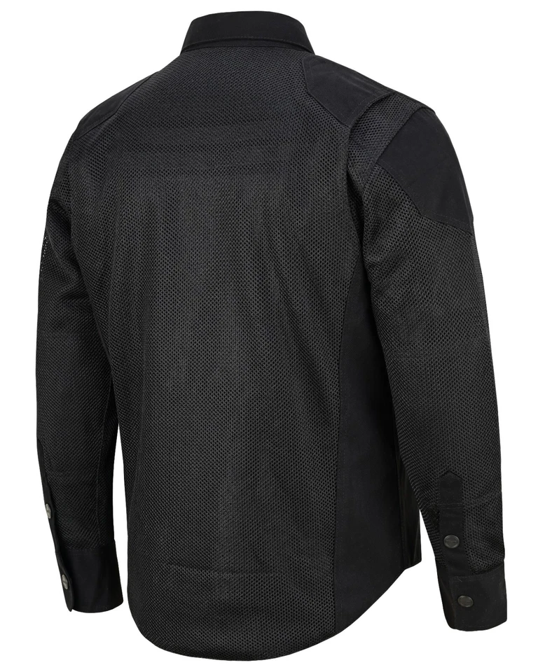 Camisa de motocicleta de malla protectora para hombre hecha con chaqueta de motociclista Kevlar armadura CE Foto 3 de 4
