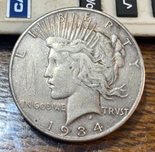 1934-S Peace Dollar XF Details @ Half of Greysheet CHRC
