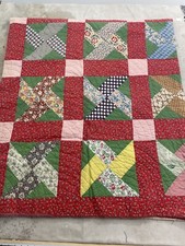 50  s Quilt 1950  s Blanket Patchwork 66  X 68  