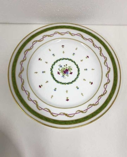 HAVILAND Limoges Vieux Paris Vert 10.3" Set of 5 plates Made in France - Picture 2 of 8