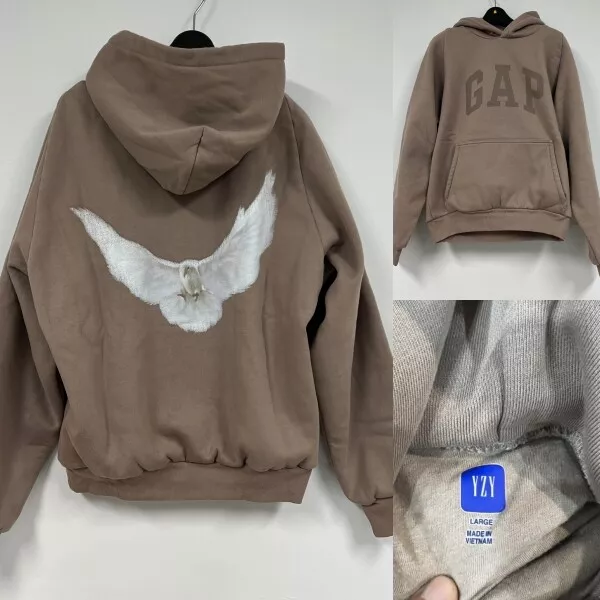 Yeezy Gap Engineered By Balenciaga Dove Shrunken Hoodie Beige 469177-01