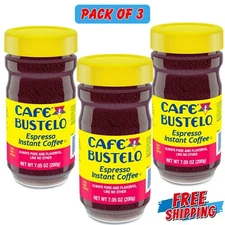 Cafe Bustelo, Espresso Style, Dark Roast Instant Coffee, 7.05 oz Jar