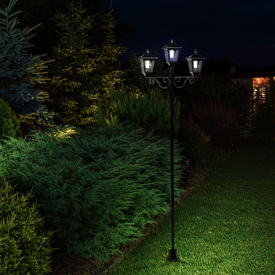 Gartenlaterne Solarlampe Kandelaber Außenstehlampe LED Terrassenlampe H 194 cm - Bild 3 von 4