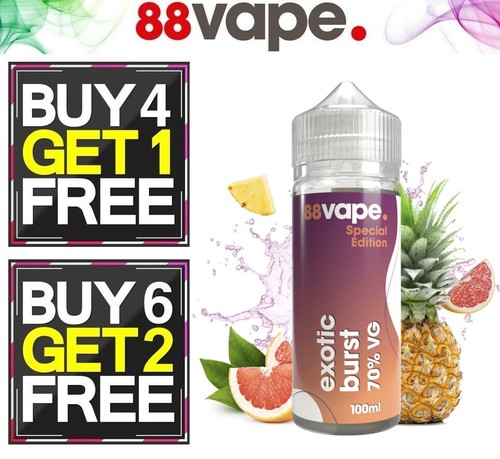 88 Vape E Liquid Juice 50ml Vape Refill 75VG/25PG Nicotine Free Shortfill 0mg - Picture 63 of 66