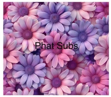20oz Sublimation Tumbler Wrap Purple Daisies Ready To Press Heat Transfer