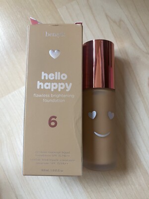 Benefit Hello Happy Flawless Brightening Foundation Shade 6 30ml Neu Full Size