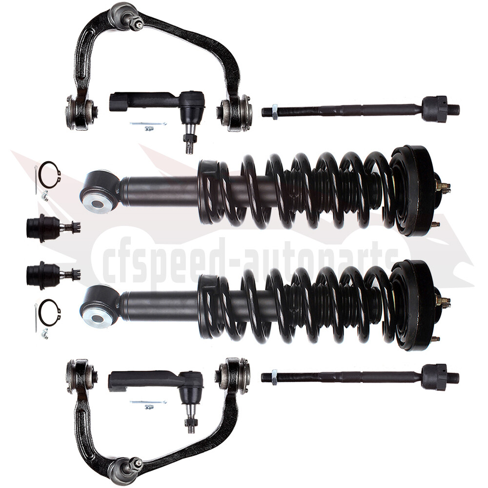 2009-2013 Ford F-150 2WD Front Suspension Kit with Struts Control Arms Ball Joints & Sway Bar Links  
