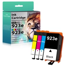 4 Pack Ink Cartridges for HP 923 Compatible with OfficeJet 8120 8122e 8125e 8130