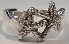 Starfish Toe Ring Adjustable 925 Sterling Silver SeaLife