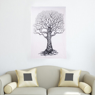 Life of Tree Wall Hanging Printed Cotton Poster Indian Mandala Wall Decor Poster