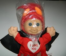 Vintage RUSS TROLL Halloween Valentine's I LOVE YOU DEVIL Disguise PLUSH Toy NEW