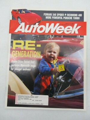 AUTO WEEK MAGAZINE MARCH 15, 1993 FERRARI 348 SPIDER HONDA CIVIC DEL SOL SI CAR